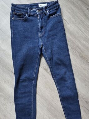 Zara Indigo Skinny High-Rise Jeans